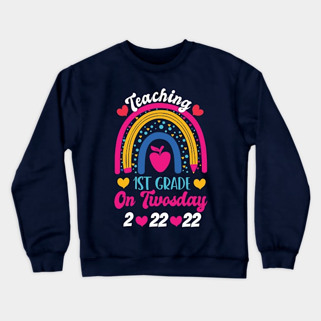 Happy Twosday Tuesday February 22nd 2022 - Funny 2/22/22 Souvenir Gift Crewneck Sweatshirt by Gaming champion